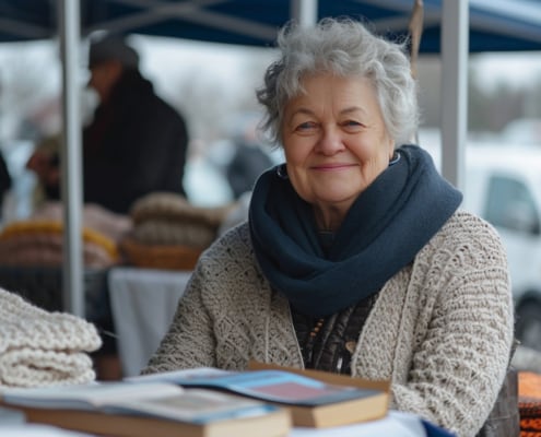 signora anziana sorridente